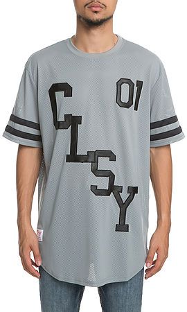 THE CLASSY ONE MESH AND LEATHER JERSEY IN GREY