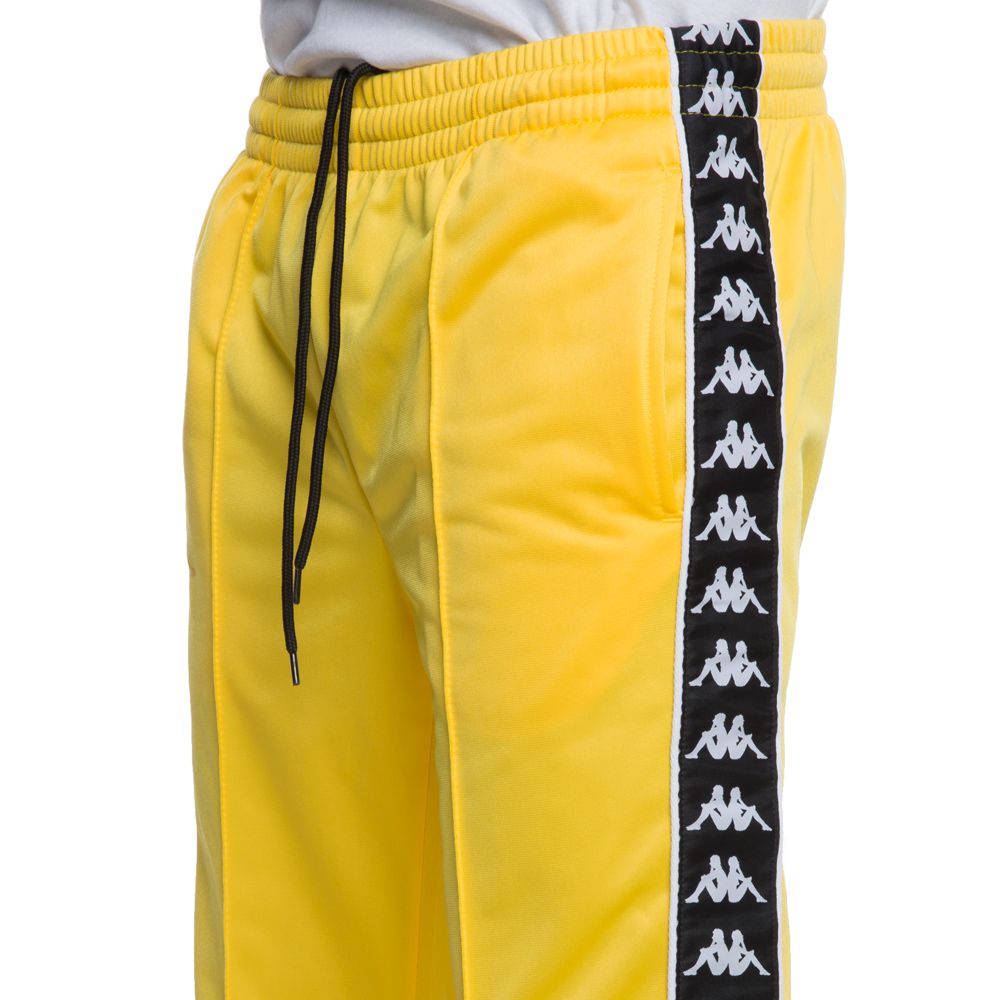 222 BANDA ASTORIAZZ ALTERNATING BANDA TRACK PANTS IN YELLOW 3 222 BANDA ASTORIAZZ ALTERNATING BANDA TRACK PANTS IN YELLOW