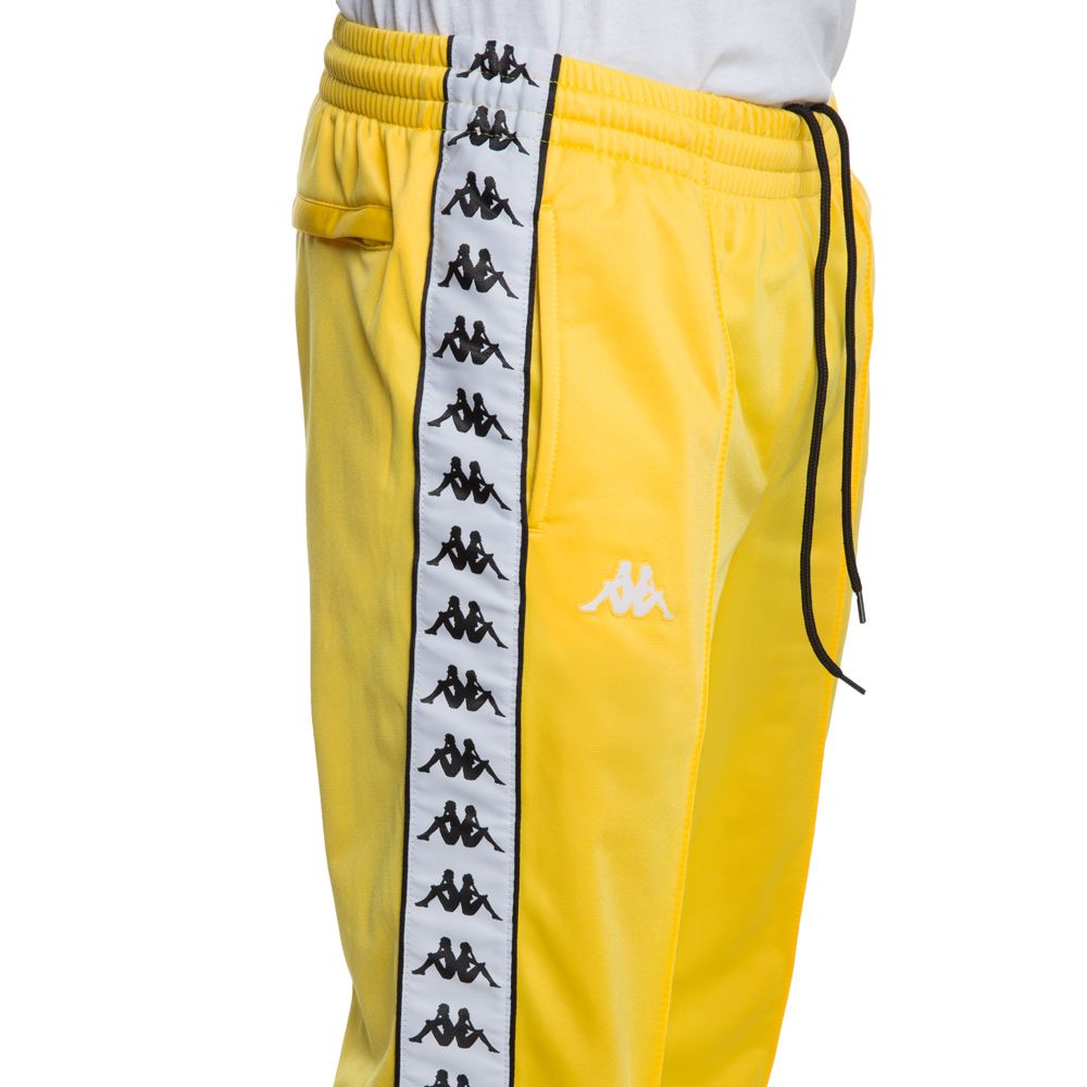 222 BANDA ASTORIAZZ ALTERNATING BANDA TRACK PANTS IN YELLOW 7 222 BANDA ASTORIAZZ ALTERNATING BANDA TRACK PANTS IN YELLOW