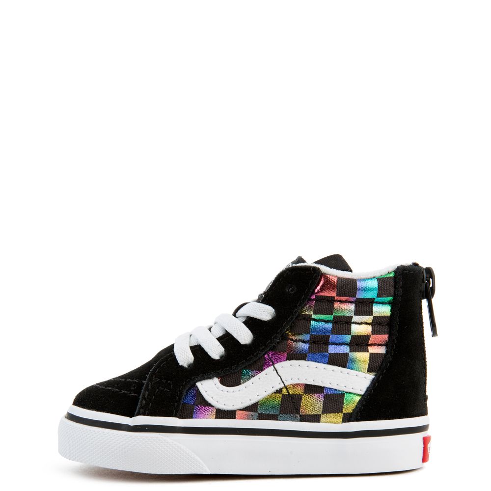 (TD) SK8-HI ZIP CHECKERBOARD