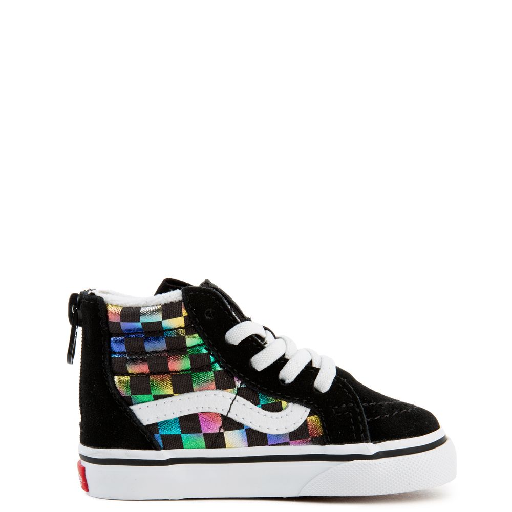 (TD) SK8-HI ZIP CHECKERBOARD