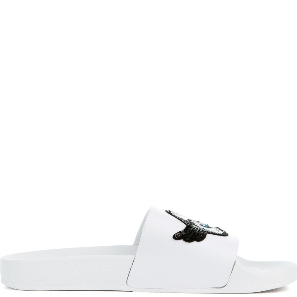 THE WHAT UP BRO SLIDES IN WHITE AND BLACK