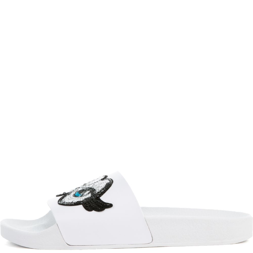 THE WHAT UP BRO SLIDES IN WHITE AND BLACK