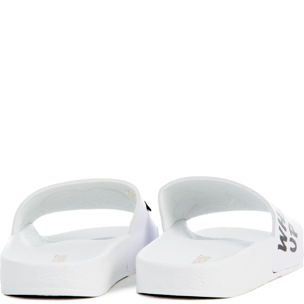 THE WHAT UP BRO SLIDES IN WHITE AND BLACK