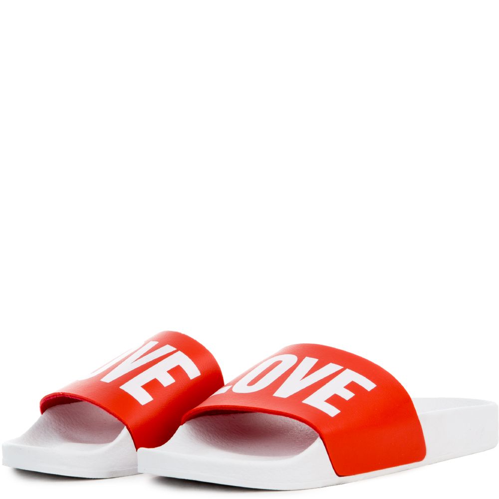 THE LOVE SLIDES IN WHITE AND RED 3 THE LOVE SLIDES IN WHITE AND RED