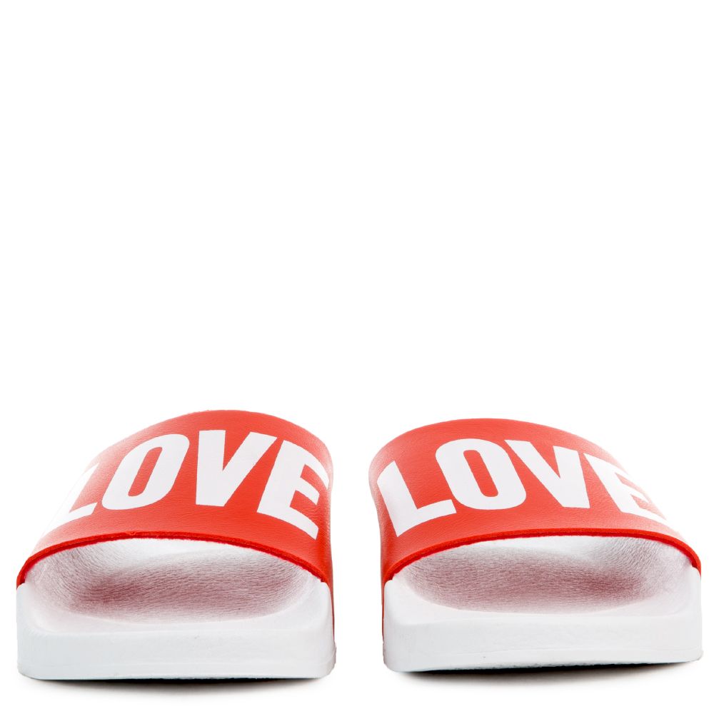 THE LOVE SLIDES IN WHITE AND RED 7 THE LOVE SLIDES IN WHITE AND RED