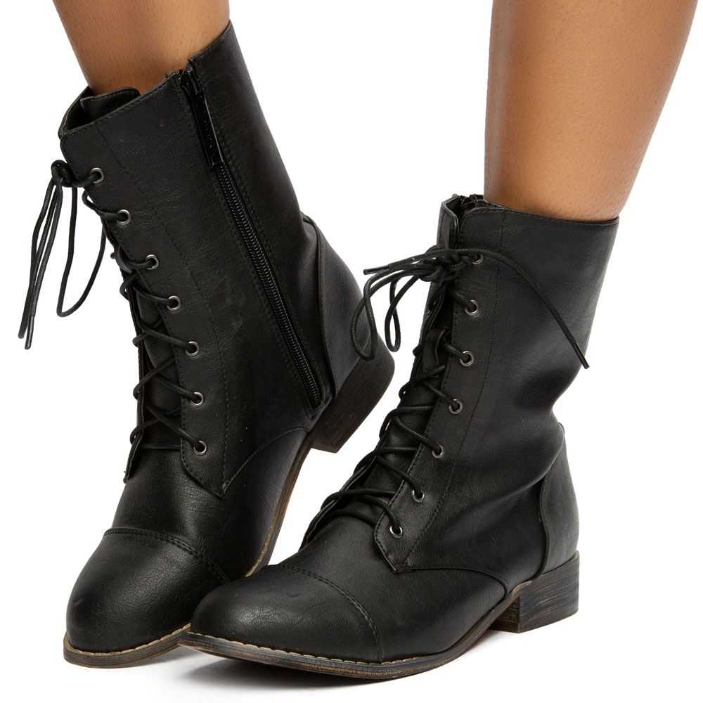 COMBAT LACE-UP BOOTIES 3 COMBAT LACE-UP BOOTIES