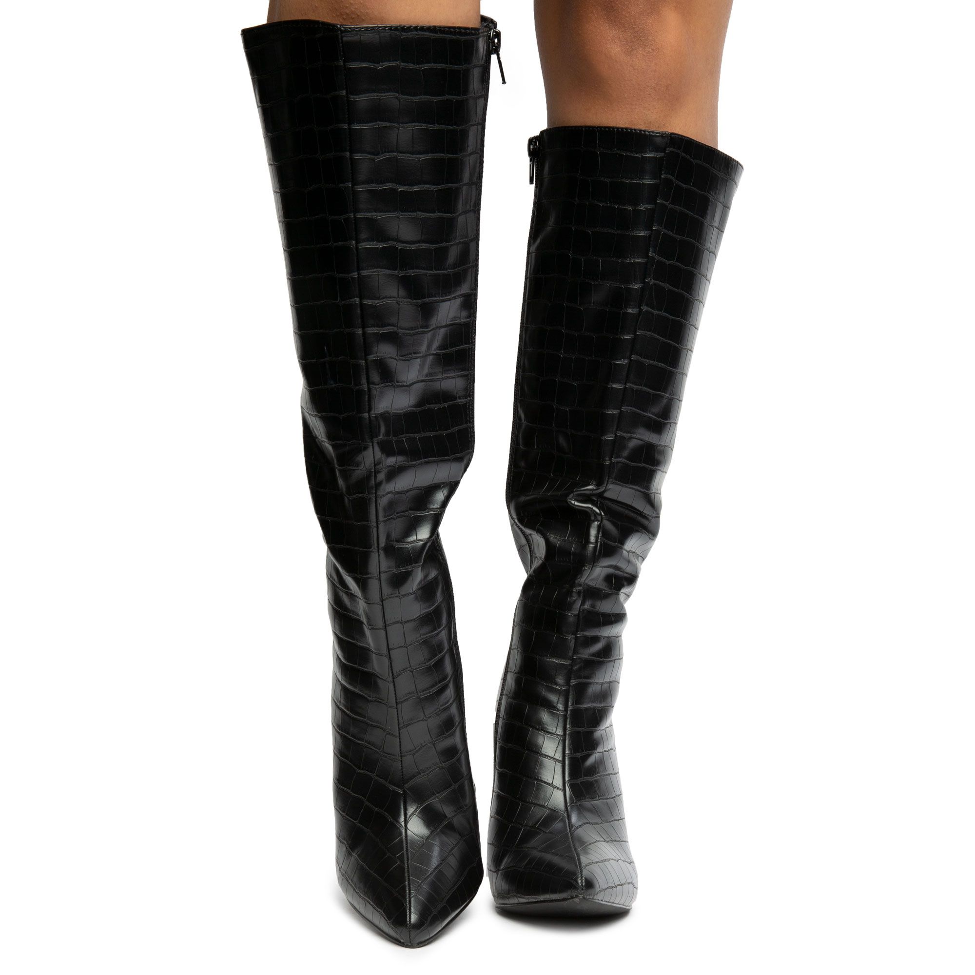 DESI-3 MID-CALF CROC BOOTS 5 DESI-3 MID-CALF CROC BOOTS