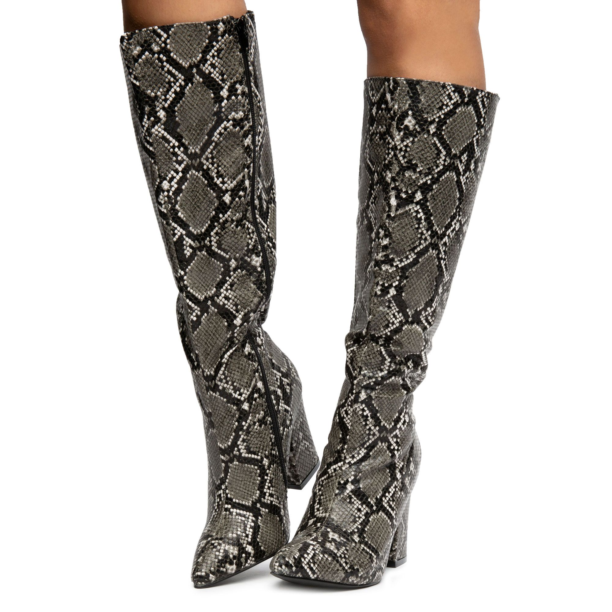 DESI-3 MID-CALF SNAKE BOOTS 3 DESI-3 MID-CALF SNAKE BOOTS