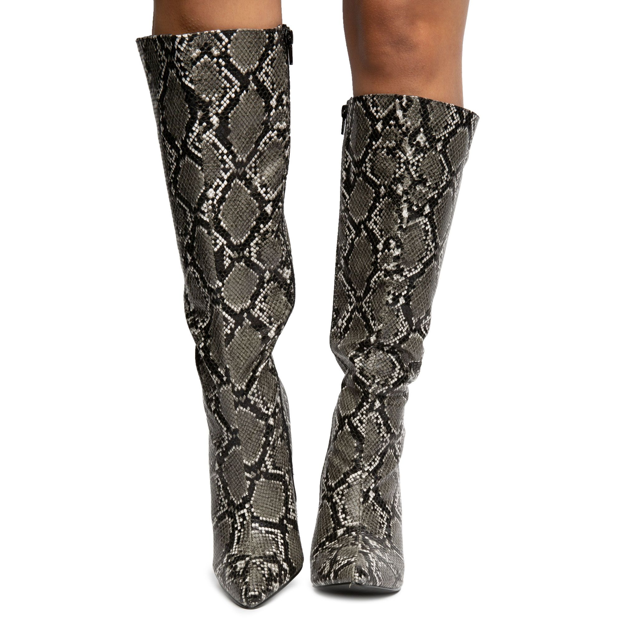 DESI-3 MID-CALF SNAKE BOOTS 5 DESI-3 MID-CALF SNAKE BOOTS