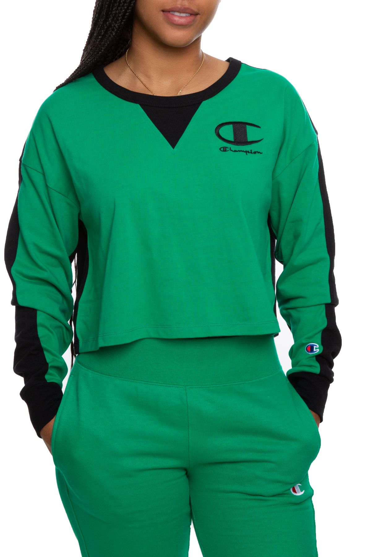 LONG SLEEVE CROPPED CREW