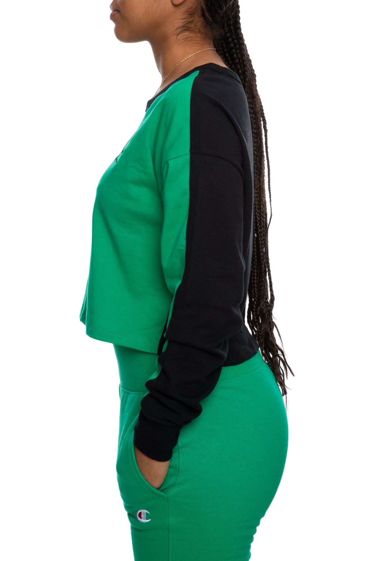 LONG SLEEVE CROPPED CREW