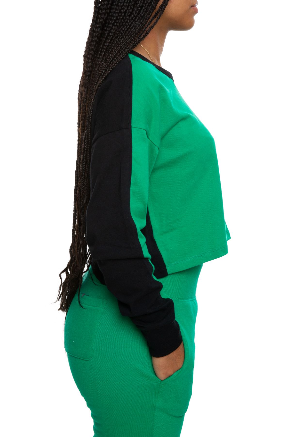 LONG SLEEVE CROPPED CREW