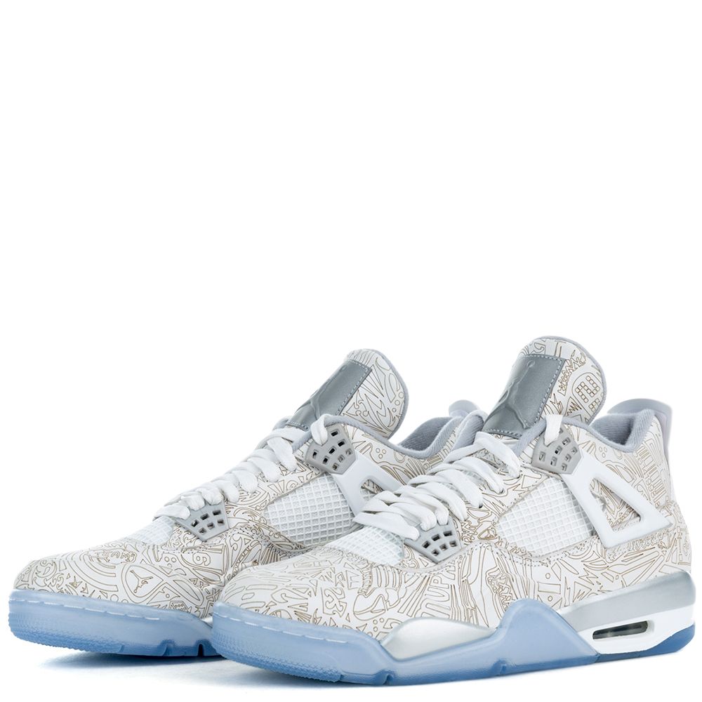 Air Jordan 4 Retro Laser WHITE/METALLIC SILVER/CHROME 3 Air Jordan 4 Retro Laser WHITE/METALLIC SILVER/CHROME