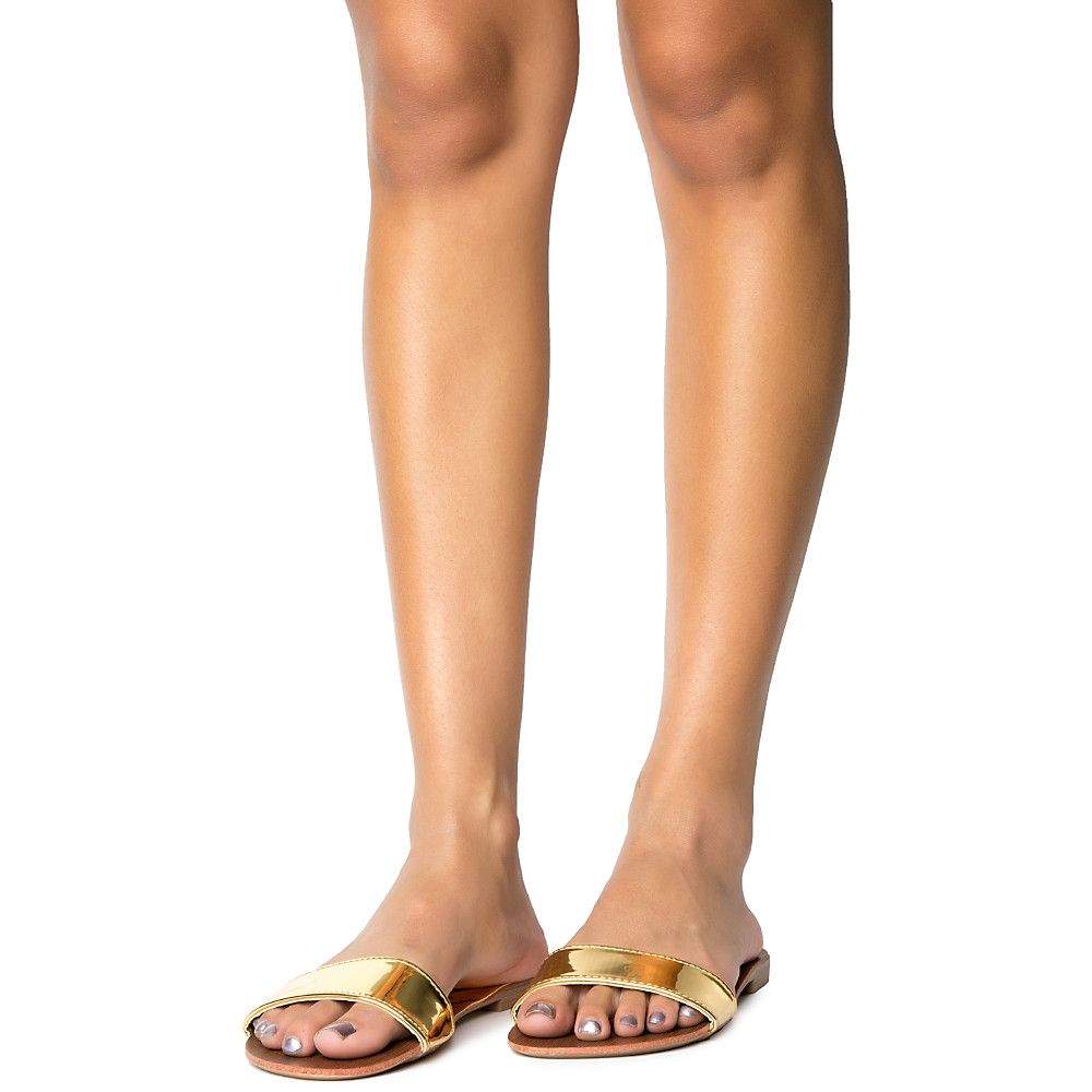 Dainty-3 Slip On Basic Flat Gold 3 Dainty-3 Slip On Basic Flat Gold