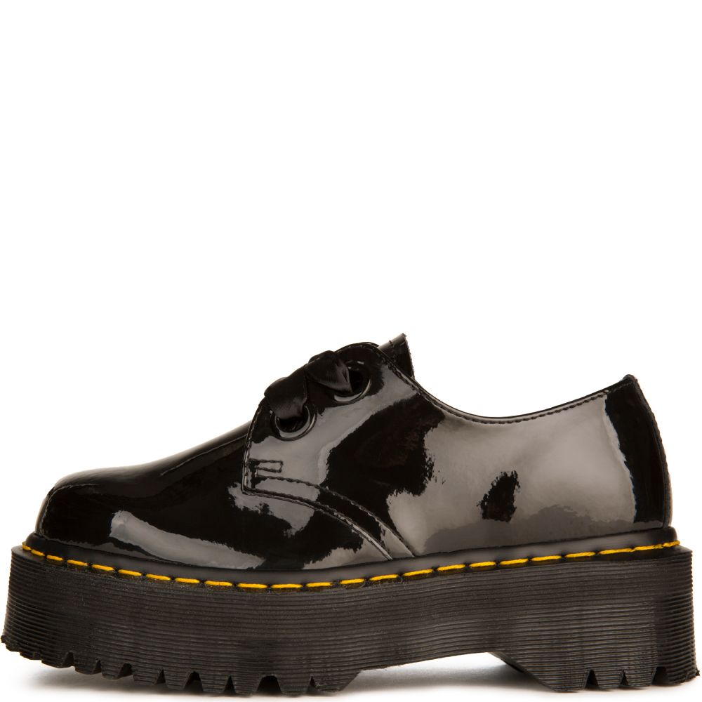 DR. MARTENS FOR WOMEN: HOLLY PATENT PLATFORM OXFORDS