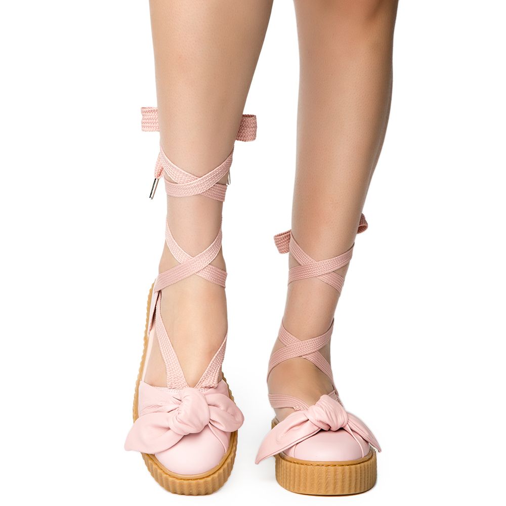 Womens Bow Creeper Sandal Silver Pink-Silver Pink-Oatmeal 5 Womens Bow Creeper Sandal Silver Pink-Silver Pink-Oatmeal