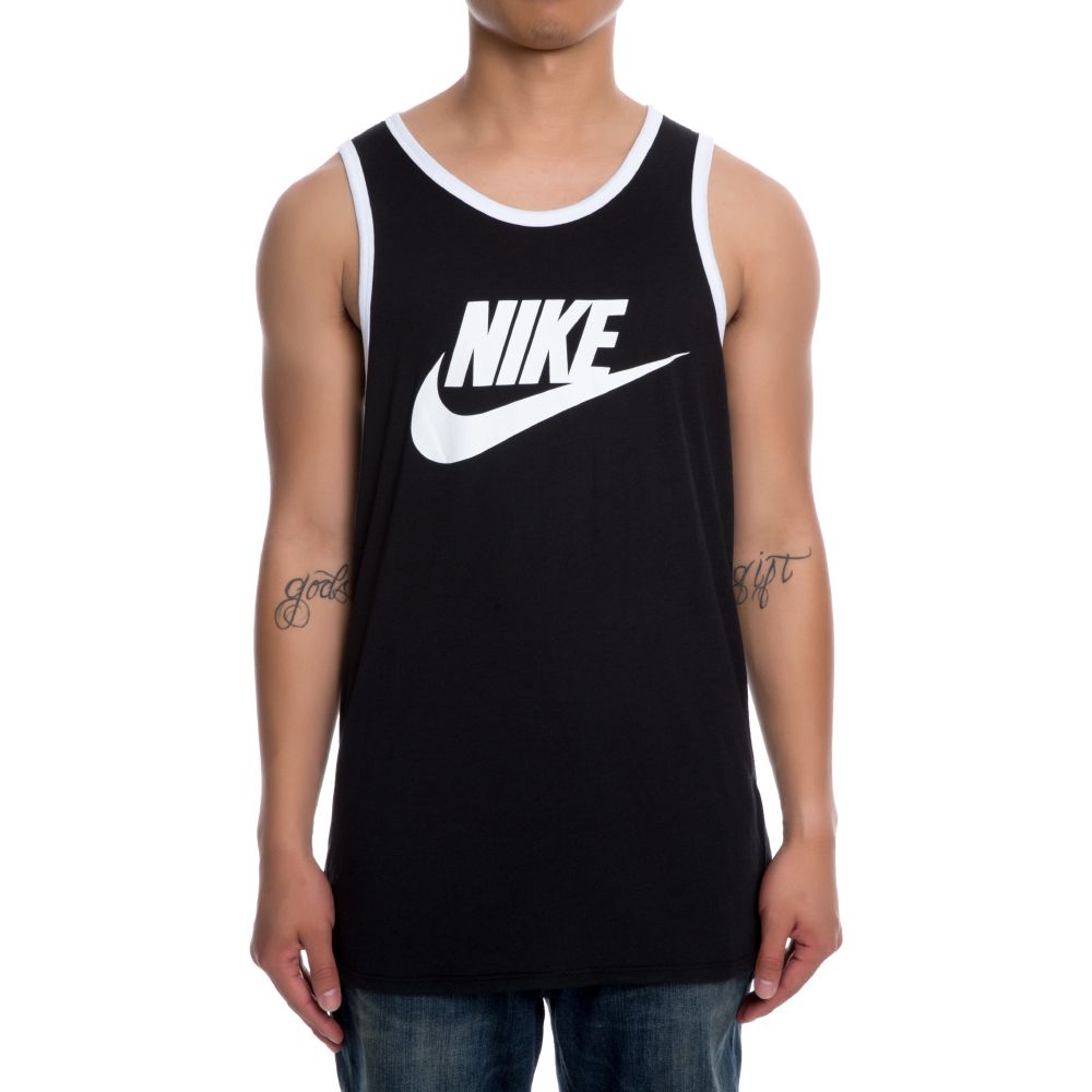 NIKE TANK-ACE LOGO BLACK/WHITE/WHITE