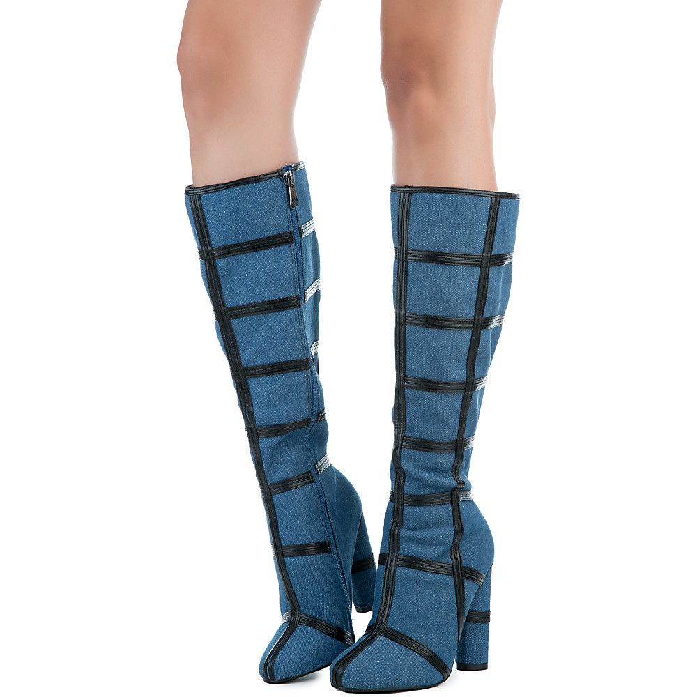 Maura-3 High Heel Boot Denim 3 Maura-3 High Heel Boot Denim