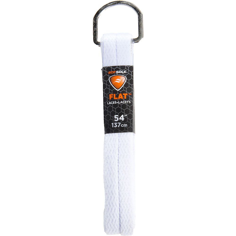 Athletic Flat Shoe Laces White