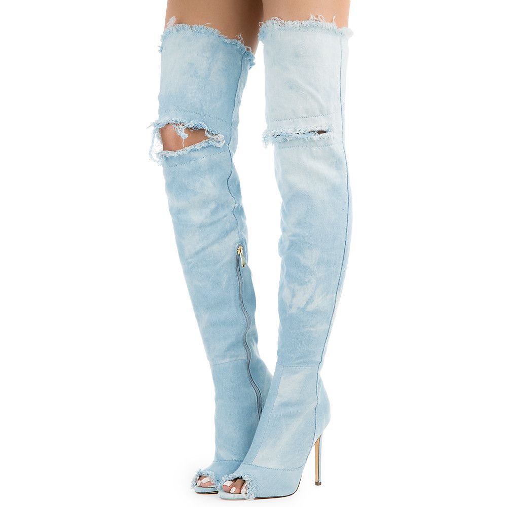Women's Barbara-13 High Heel Boot LIGHT DENIM 3 Women's Barbara-13 High Heel Boot LIGHT DENIM