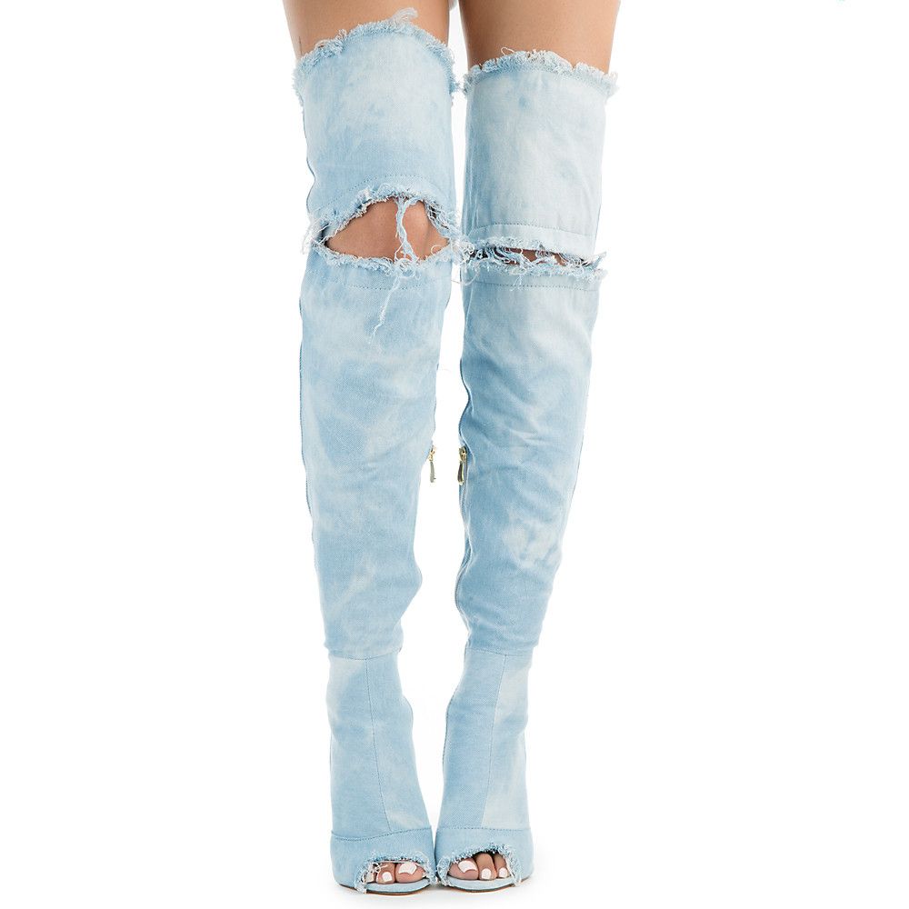 Women's Barbara-13 High Heel Boot LIGHT DENIM 5 Women's Barbara-13 High Heel Boot LIGHT DENIM