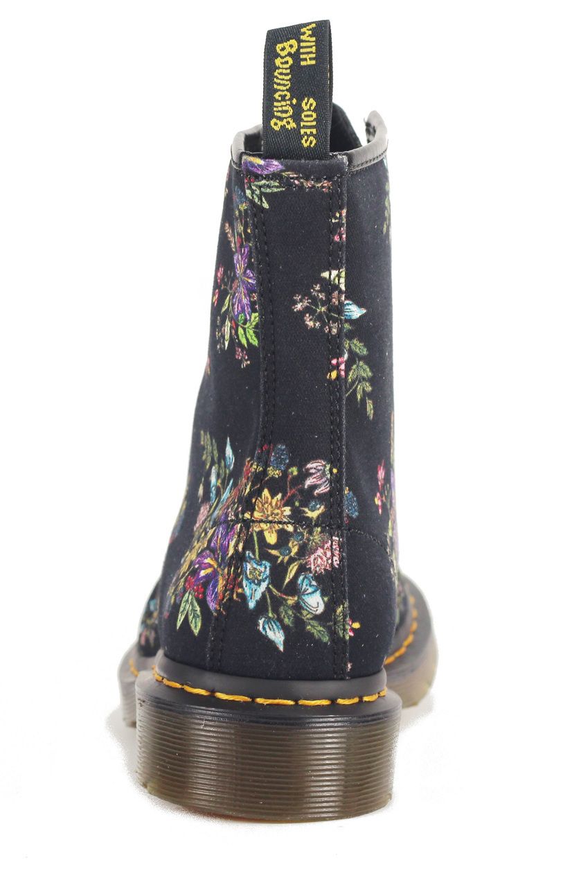 DR. MARTENS FOR WOMEN: CASTEL NOIR BELLADONNA FINE CANVAS BOOT 4 DR. MARTENS FOR WOMEN: CASTEL NOIR BELLADONNA FINE CANVAS BOOT