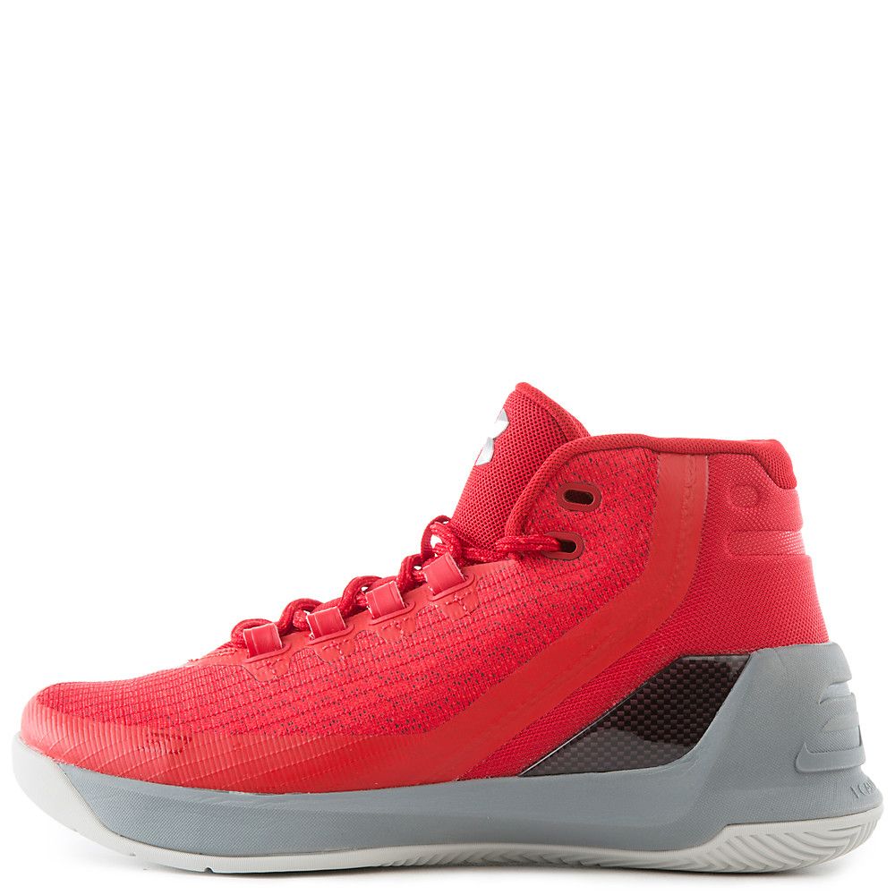 Junior's Curry 3 "Davidson" Sneaker Red/Grey/Silver