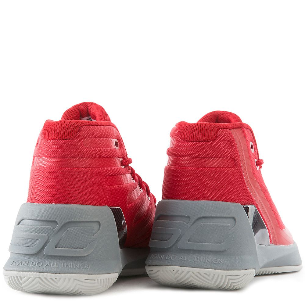 Junior's Curry 3 "Davidson" Sneaker Red/Grey/Silver 4 Junior's Curry 3 "Davidson" Sneaker Red/Grey/Silver