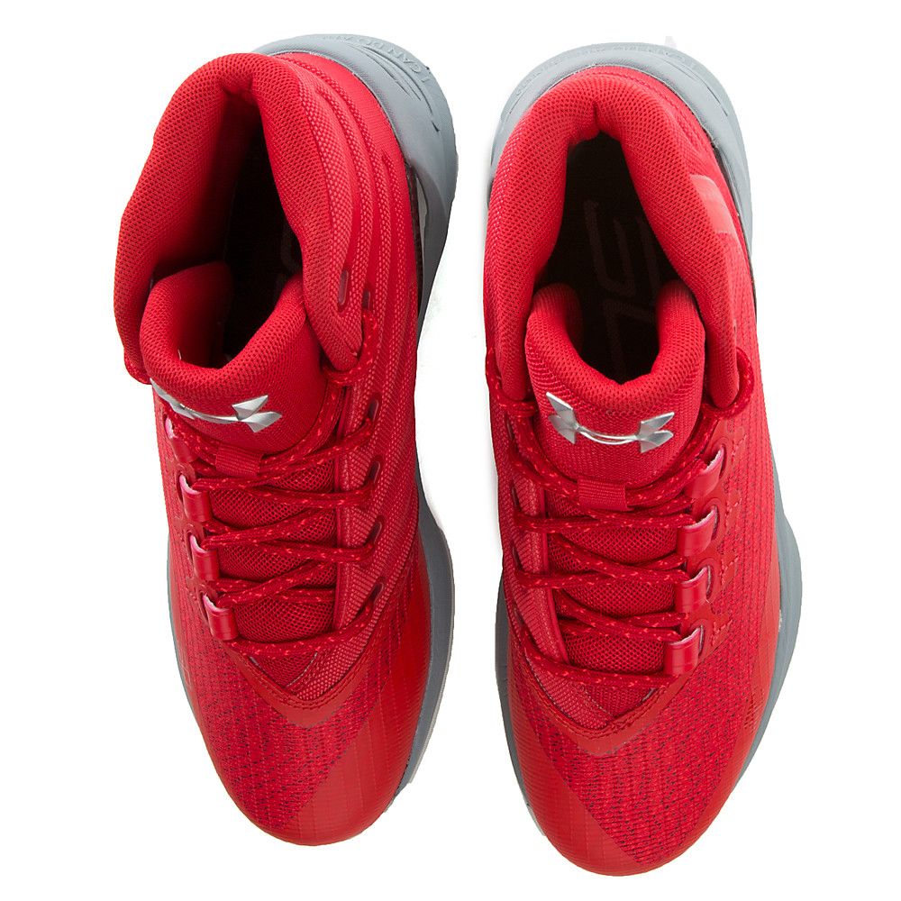 Junior's Curry 3 "Davidson" Sneaker Red/Grey/Silver 6 Junior's Curry 3 "Davidson" Sneaker Red/Grey/Silver