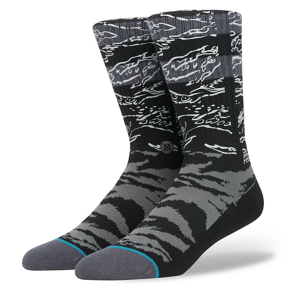 Tiger Stripe Knee-High Socks BLACK