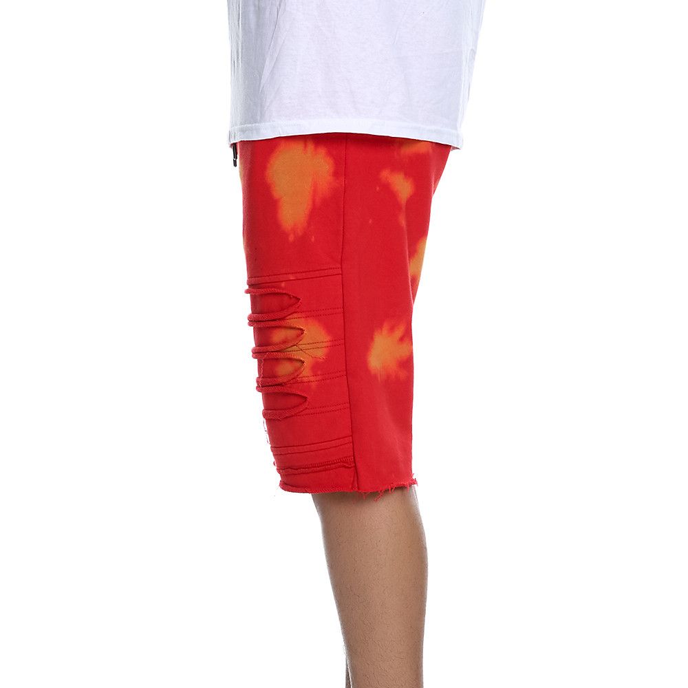 Bleached Fleece Short Red