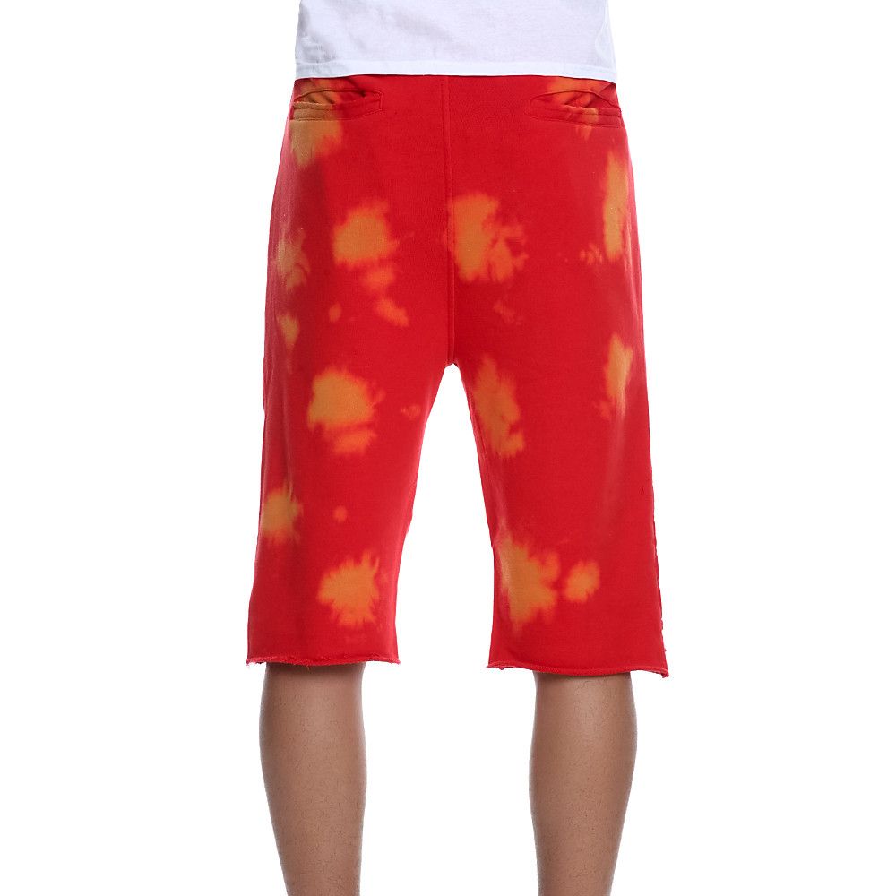 Bleached Fleece Short Red 3 Bleached Fleece Short Red