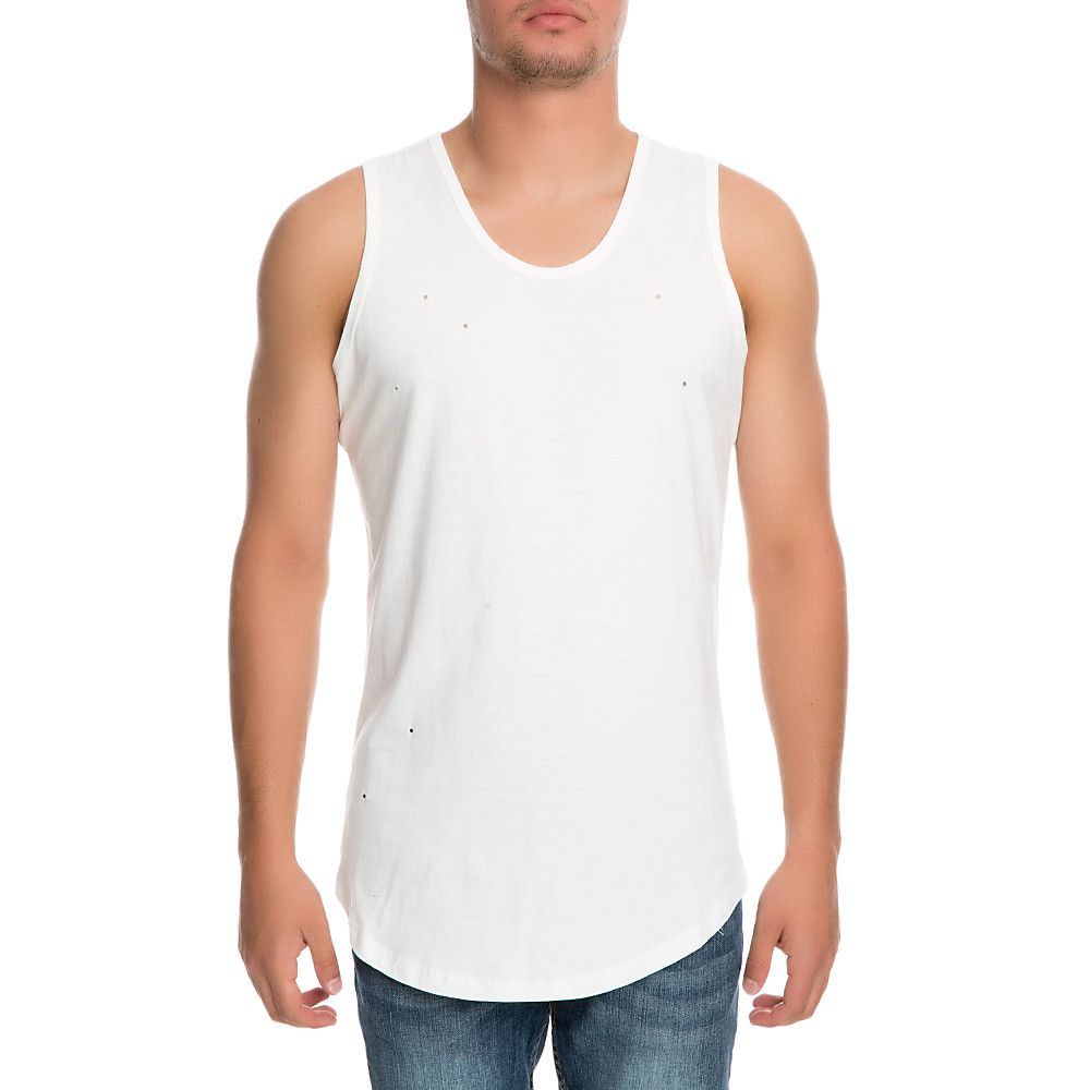 Distressed Tank White