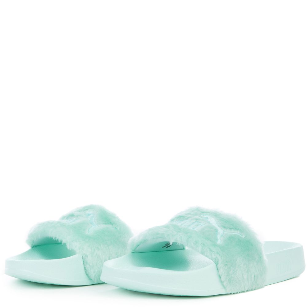 FENTY FUR SLIDES BAY-PUMA SILVER 3 FENTY FUR SLIDES BAY-PUMA SILVER