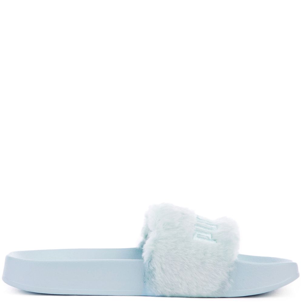 FENTY FUR SLIDES COOL BLUE- PUMA SILVER 3 FENTY FUR SLIDES COOL BLUE- PUMA SILVER