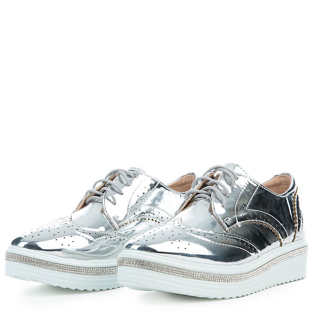 Krixie -1 Oxford Shoe Silver 3 Krixie -1 Oxford Shoe Silver