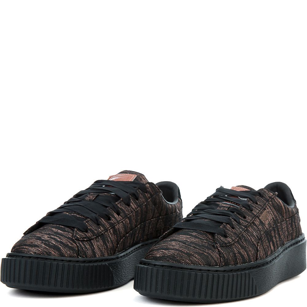 Women's Basket Platform Velvet Rope Sneaker PUMA BLACK 3 Women's Basket Platform Velvet Rope Sneaker PUMA BLACK