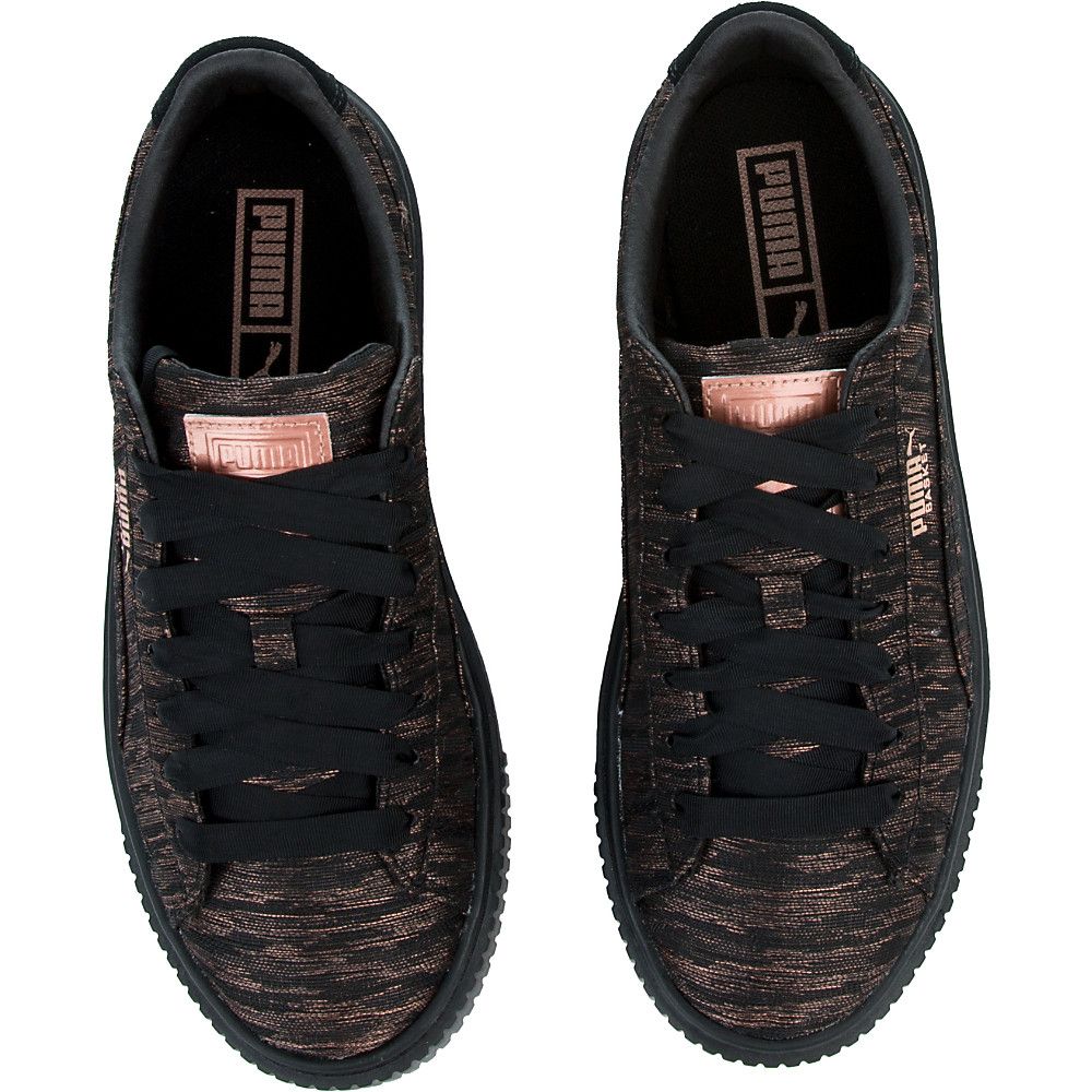 Women's Basket Platform Velvet Rope Sneaker PUMA BLACK 6 Women's Basket Platform Velvet Rope Sneaker PUMA BLACK