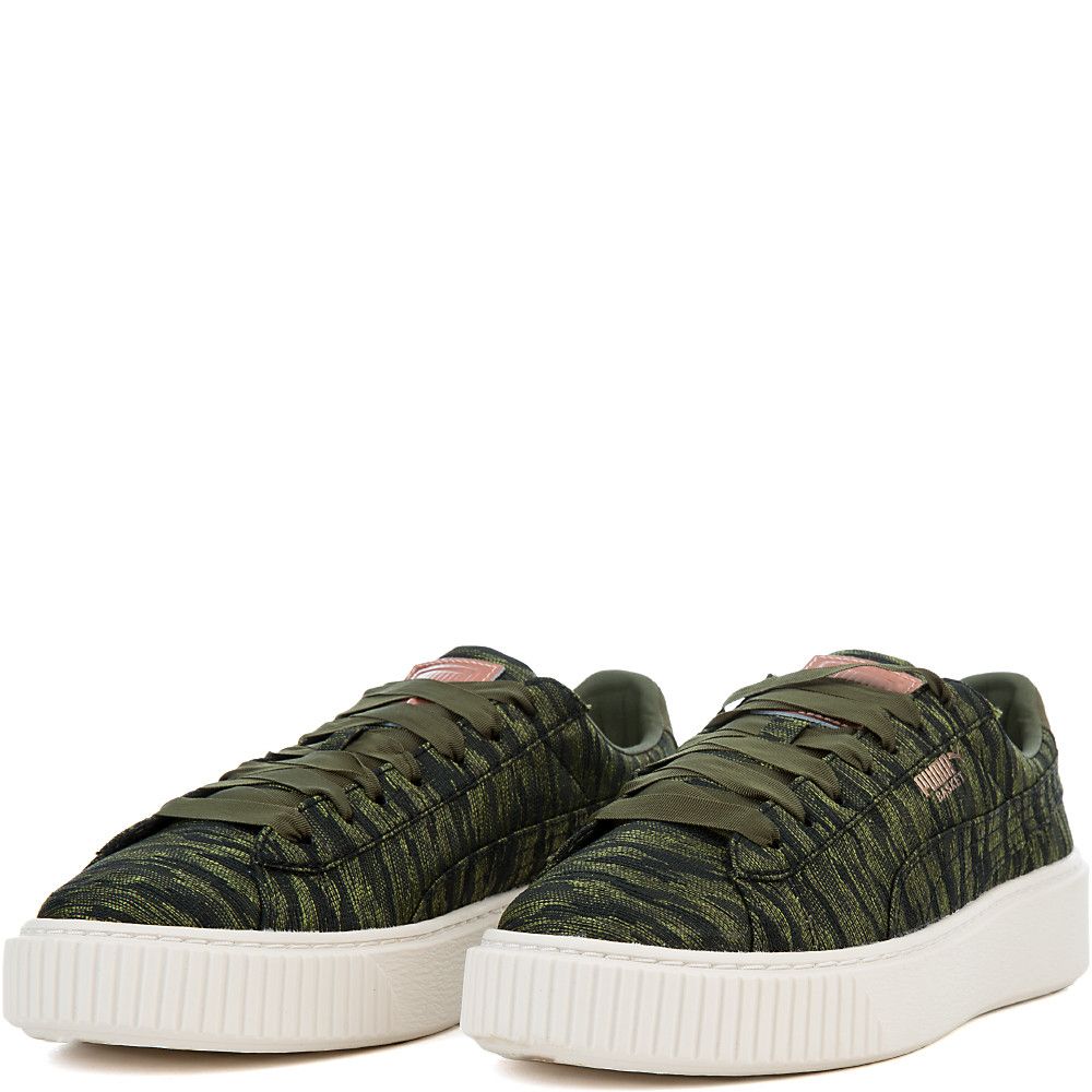 Basket Platform Velvet Rope Sneaker OLIVE NIGHT