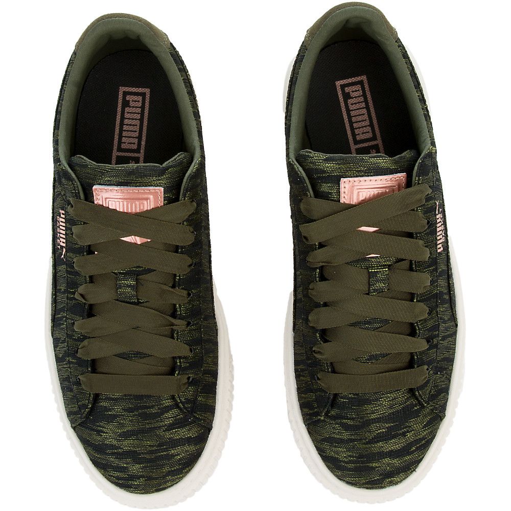 Basket Platform Velvet Rope Sneaker OLIVE NIGHT