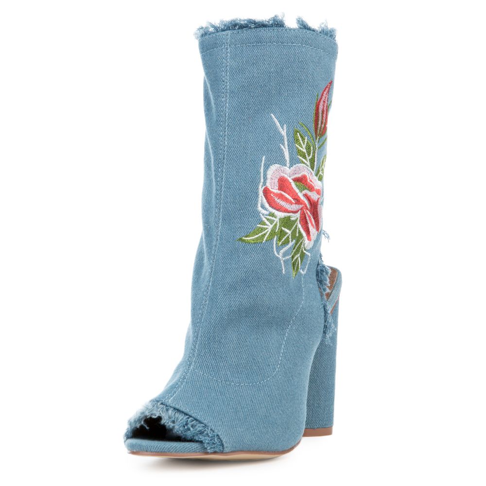 Connie-53 Blue Booties Denim 3 Connie-53 Blue Booties Denim