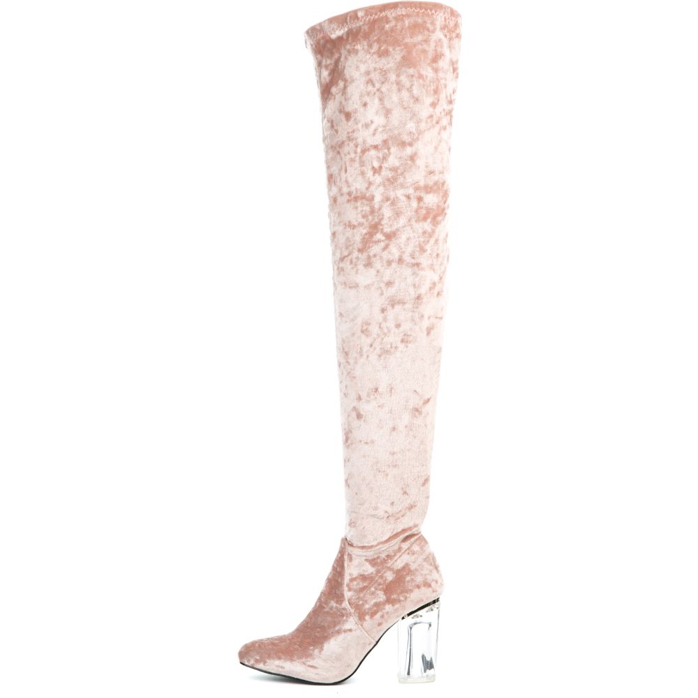 Cape Robbin Fay-15Pink High Heel Boot Blush
