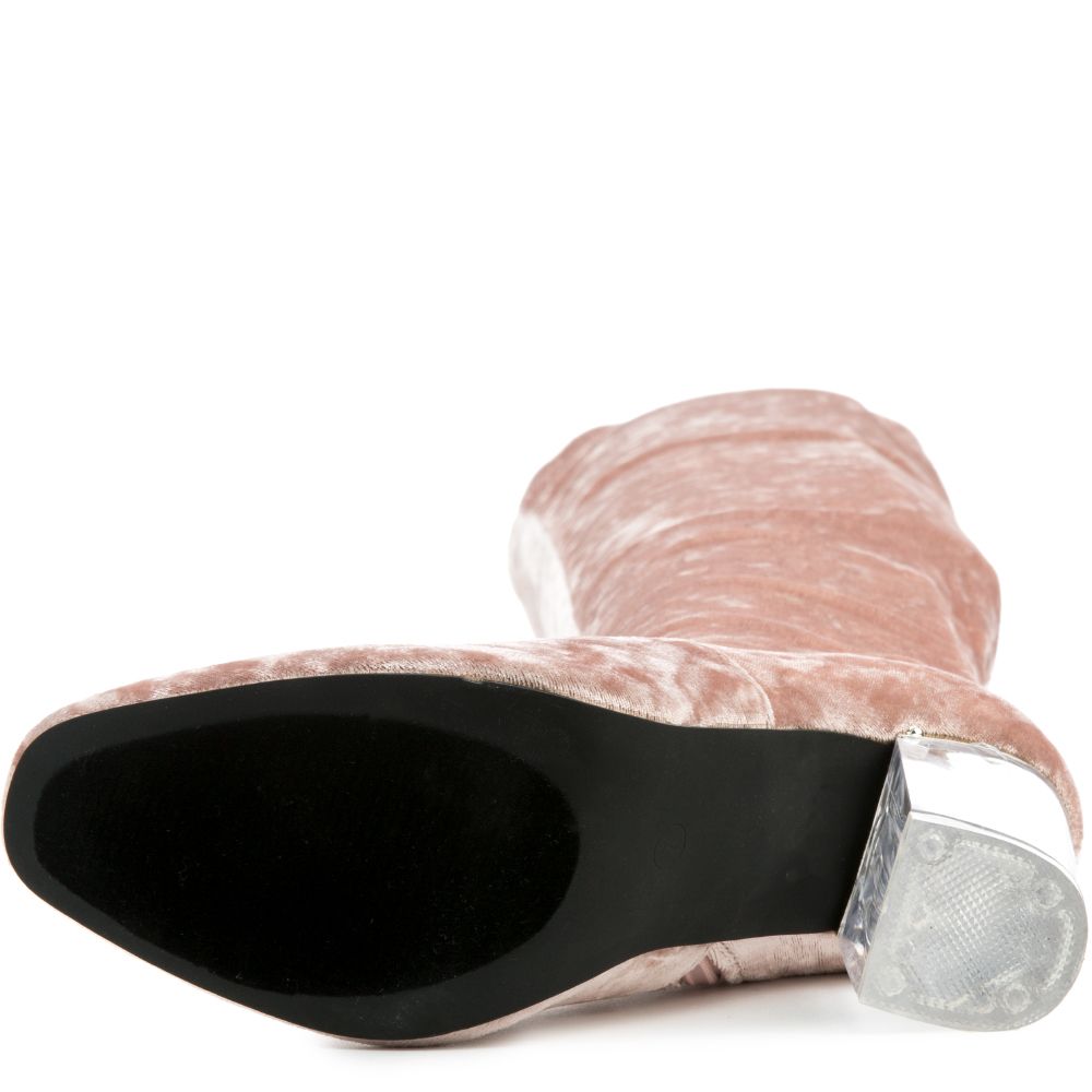 Cape Robbin Fay-15Pink High Heel Boot Blush 5 Cape Robbin Fay-15Pink High Heel Boot Blush