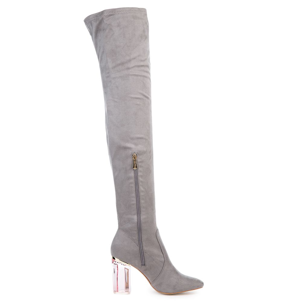 Cape Robbin Fay-2 Grey High Heel Boot Grey