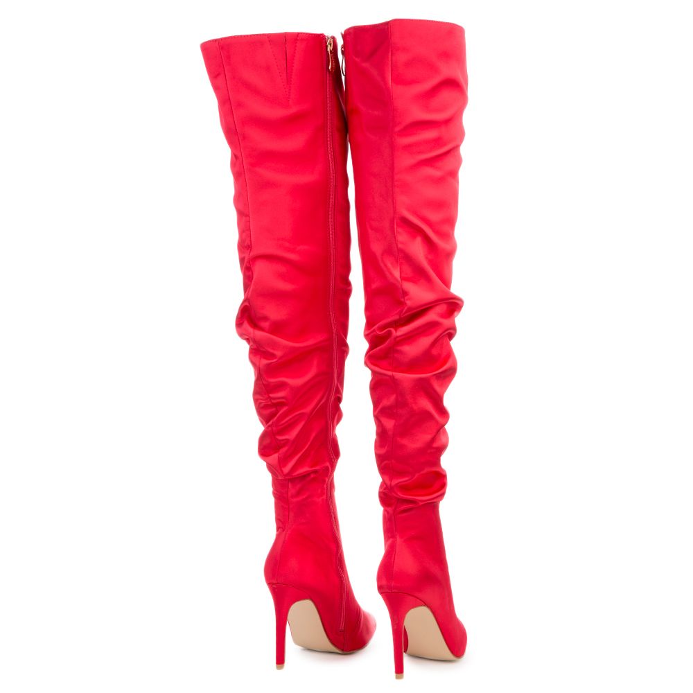 Cape Robbin Kitana-6 Red High Heel Boot Red 4 Cape Robbin Kitana-6 Red High Heel Boot Red