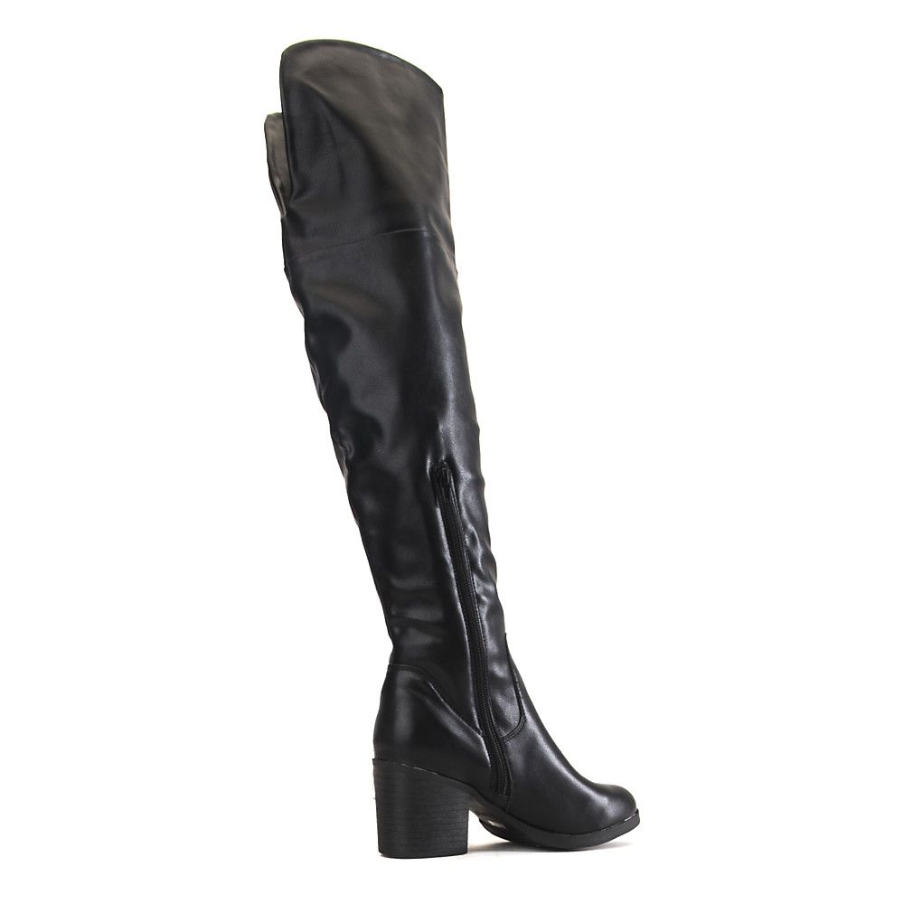 Victoria-01 Knee High Boot BLACK 3 Victoria-01 Knee High Boot BLACK