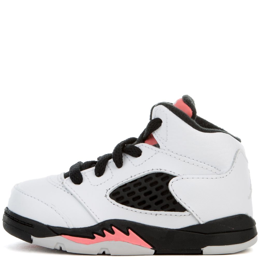 TODDLER JORDAN 5 RETRO WHITE/WHITE-SUNBLUSH-BLACK