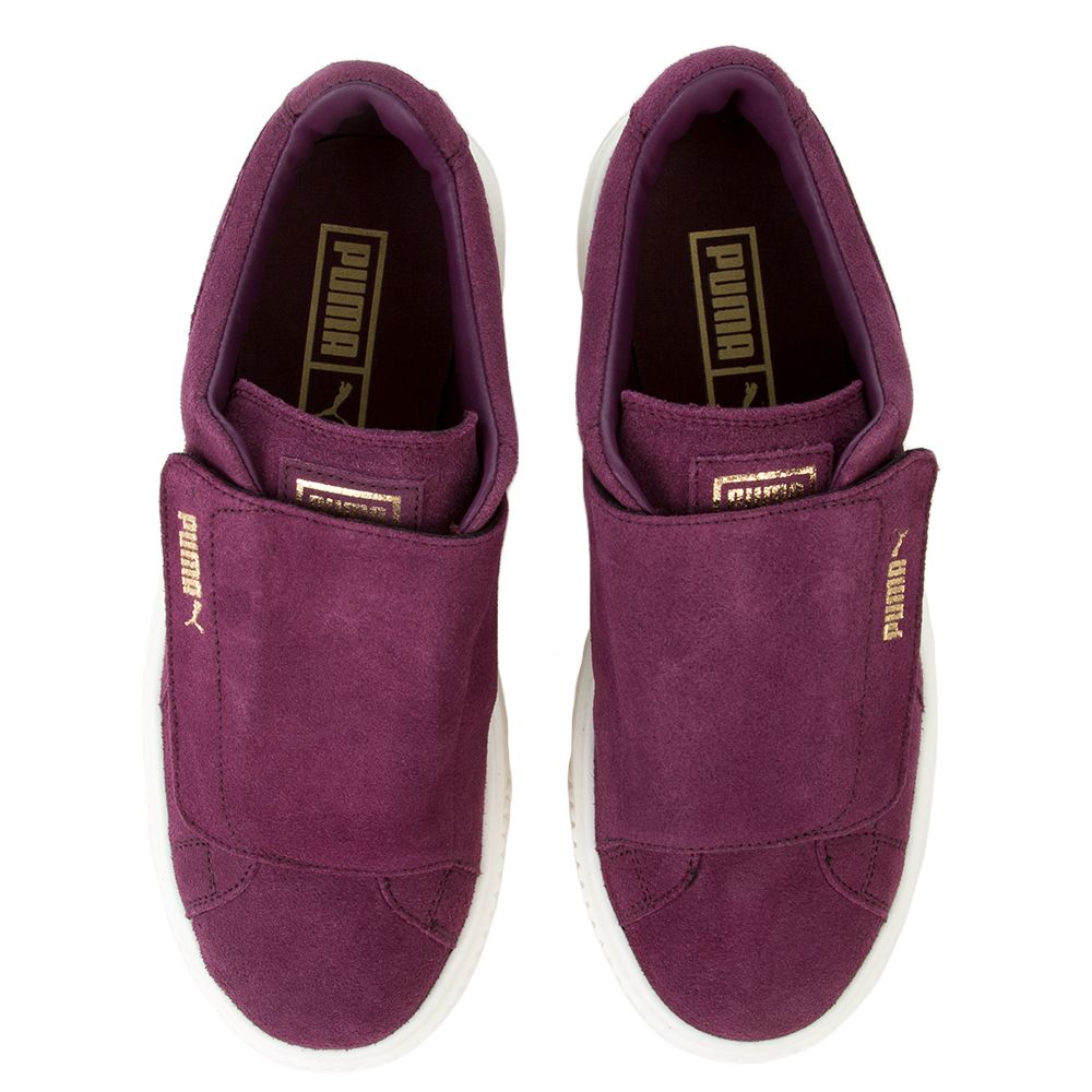 Suede Platform Strap Sneaker DARK PURPLE DARK PURPLE MARSHMALLOW