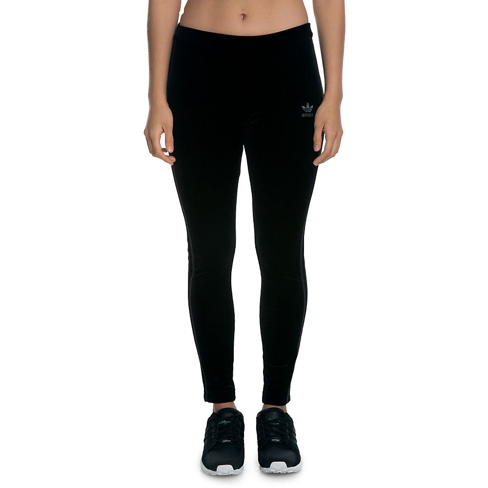 Women's Velvet Leggings BLACK